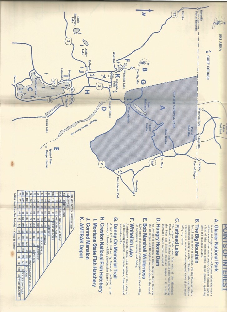 Flathead Valley area Map 1981