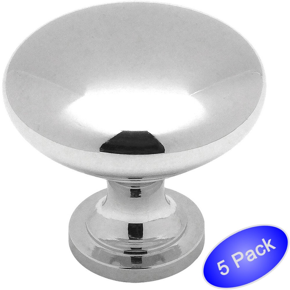 *5 Pack* Cosmas Cabinet Hardware Polished Chrome Knobs #5305CH