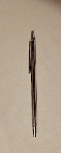 Silver Colored Metal Used E Professors Instructors Retractable Pointer Pen Japan