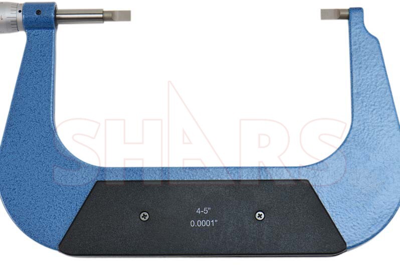 SHARS PRECISION 4-5 INCH BLADE OUTSIDE MICROMETER .0001" NEW #}