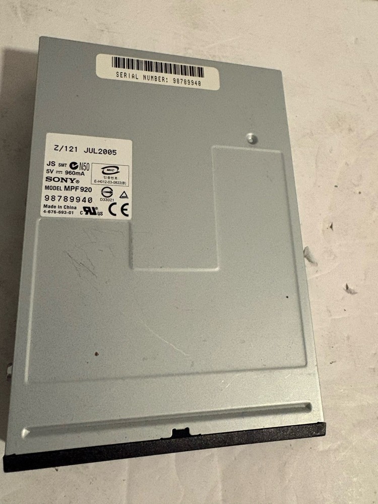 Sony MPF-920 3.5” Floppy Drive Internal Black