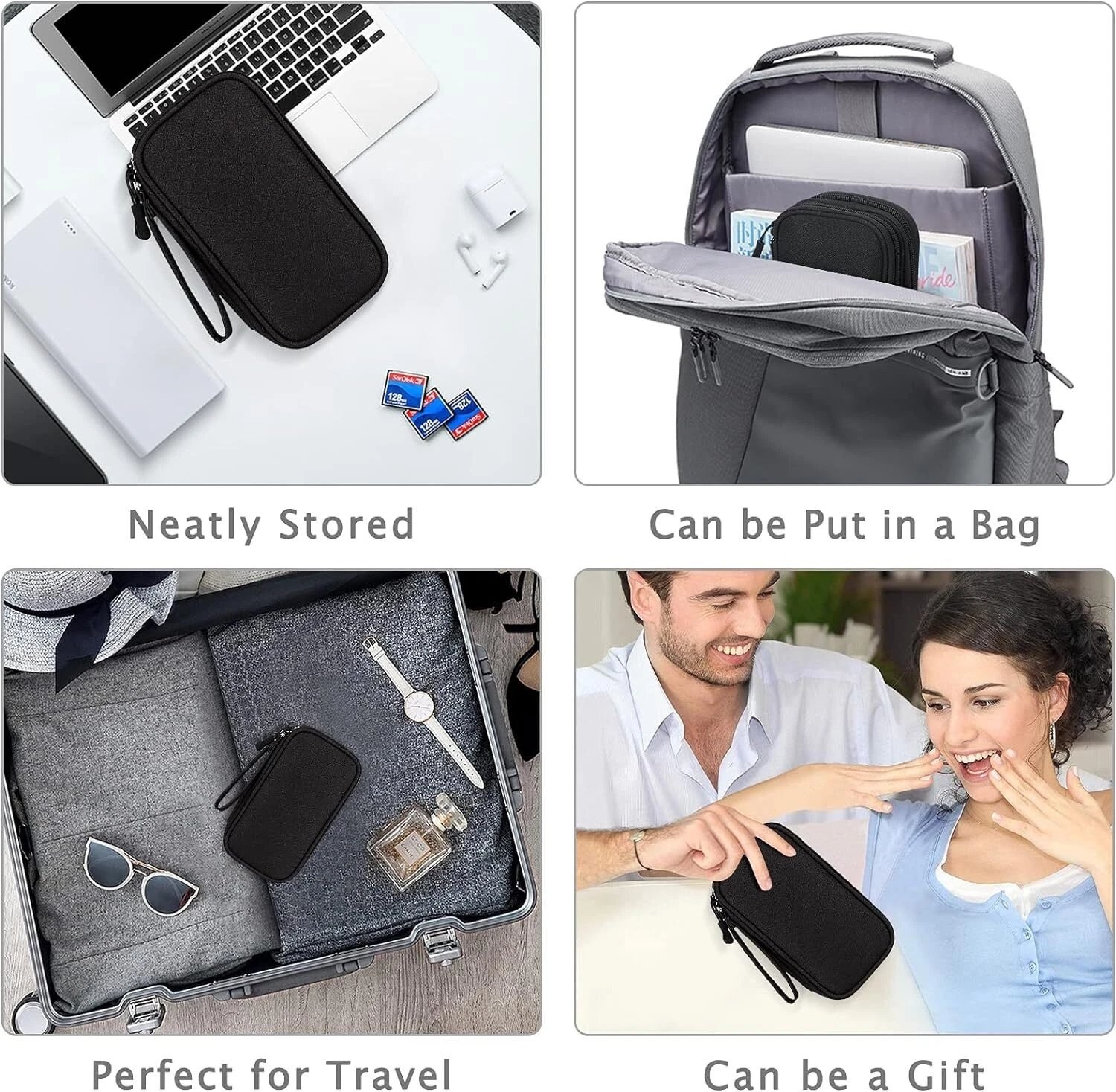 Portable Electronic Organizer Travel Cable Storage Bag Cord Case Accessories US