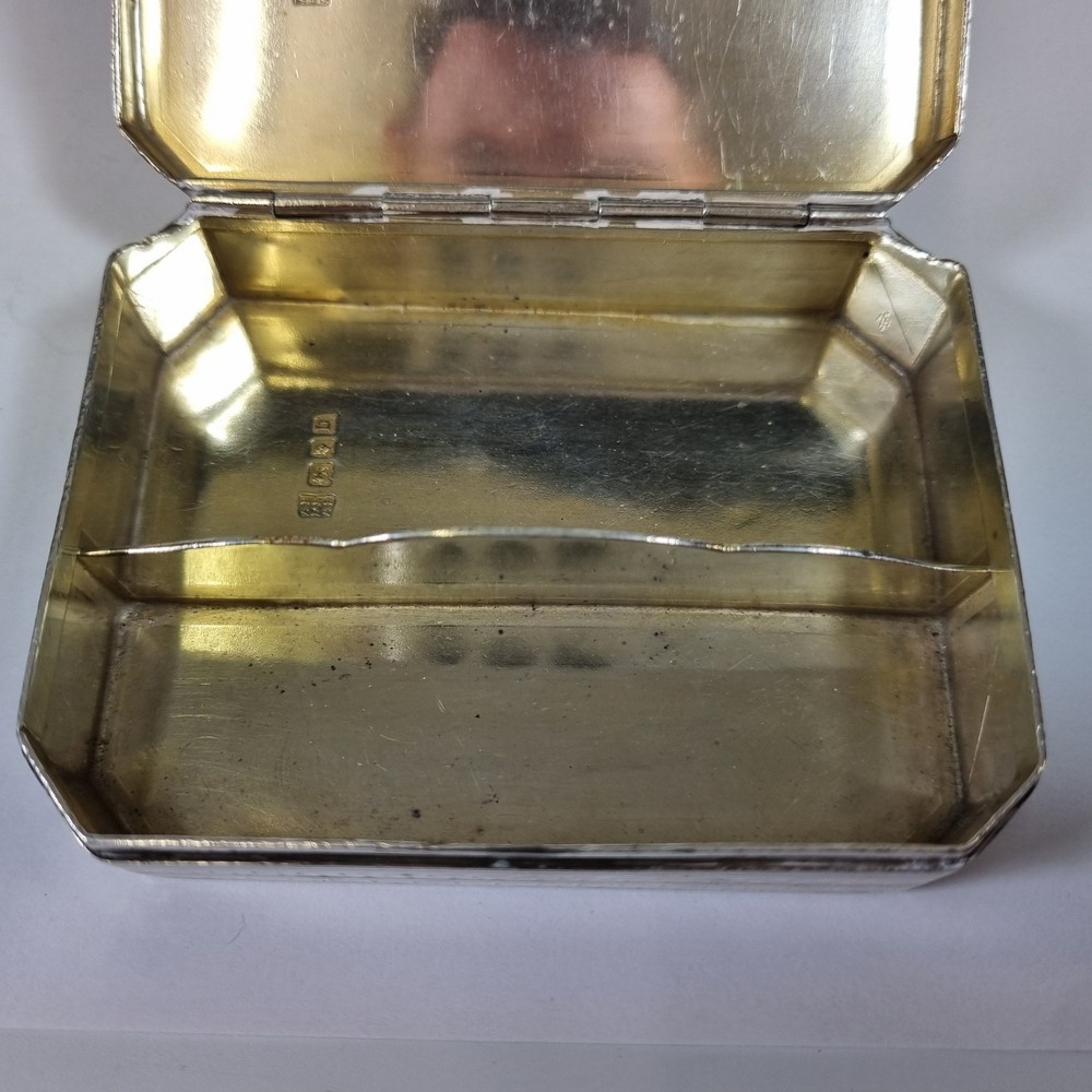 Antique Solid Silver Tein Compartment Pill Snuff Box 1917 Price Wales Feathers