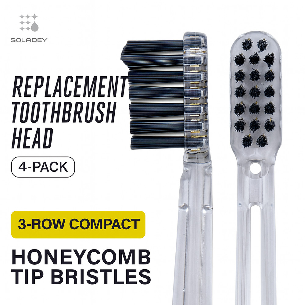 Soladey Rhythm 2 Ice Blue Electric Toothbrush & Replacement Brushes & Case SET