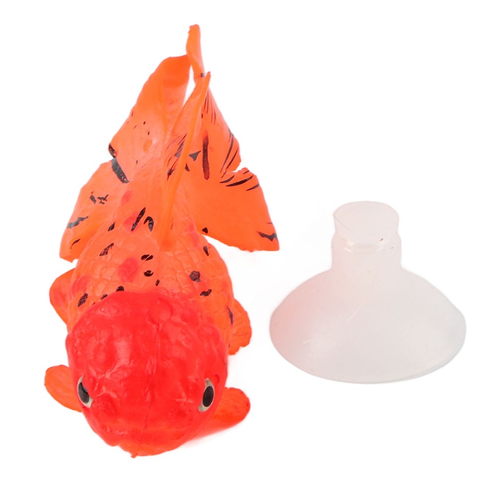 Artificial Fish Glowing Effect Silicone Simulation Gold Fish For Fish Bowl