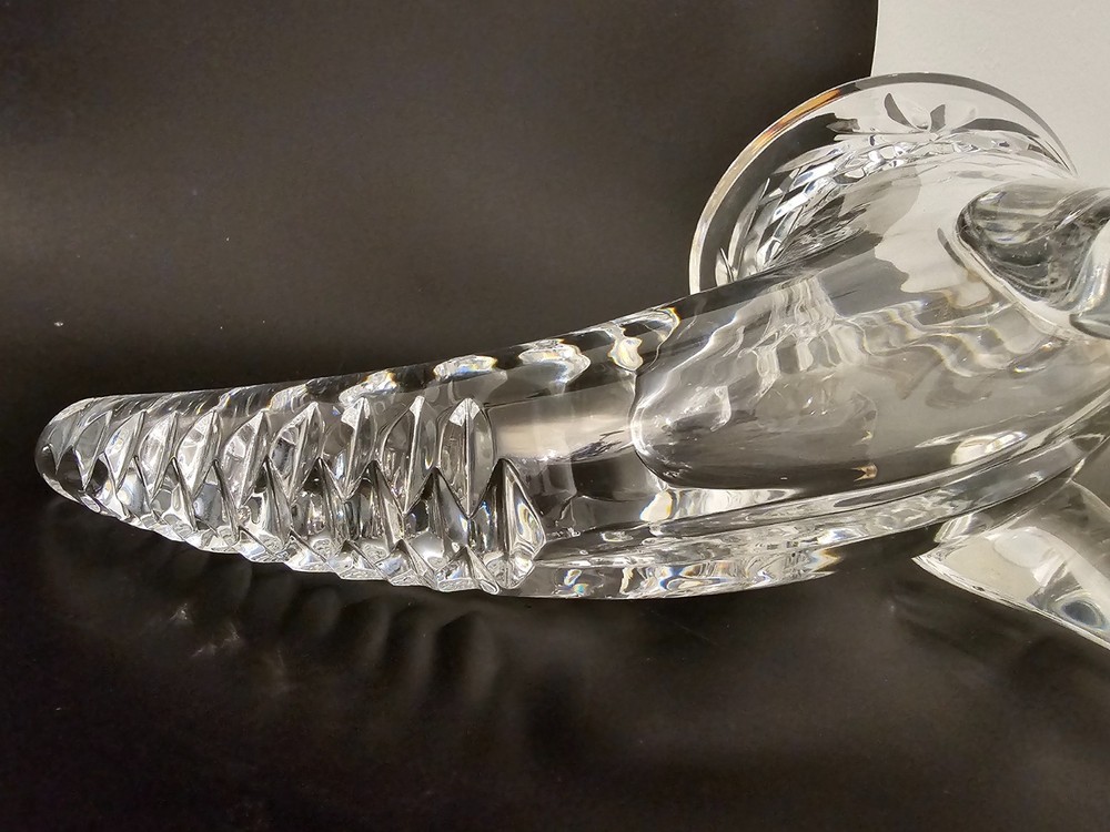 Crystal Cornucopia Heavy Vase