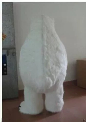 Polar Bear Mascot Costume Suit Adult Halloween Fancy Dress