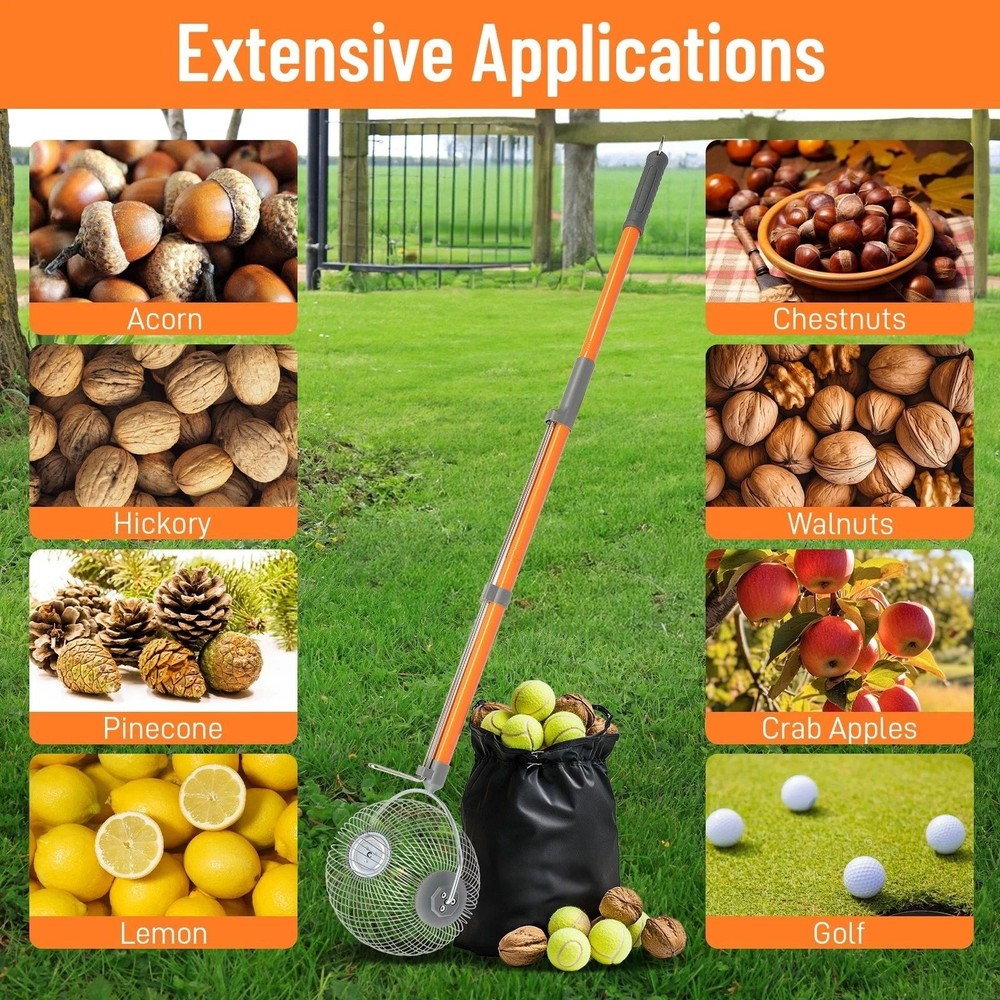 Nut Gatherer Walnut Picker Upper Roller Nut Collector and Picker Pick Up Pecans