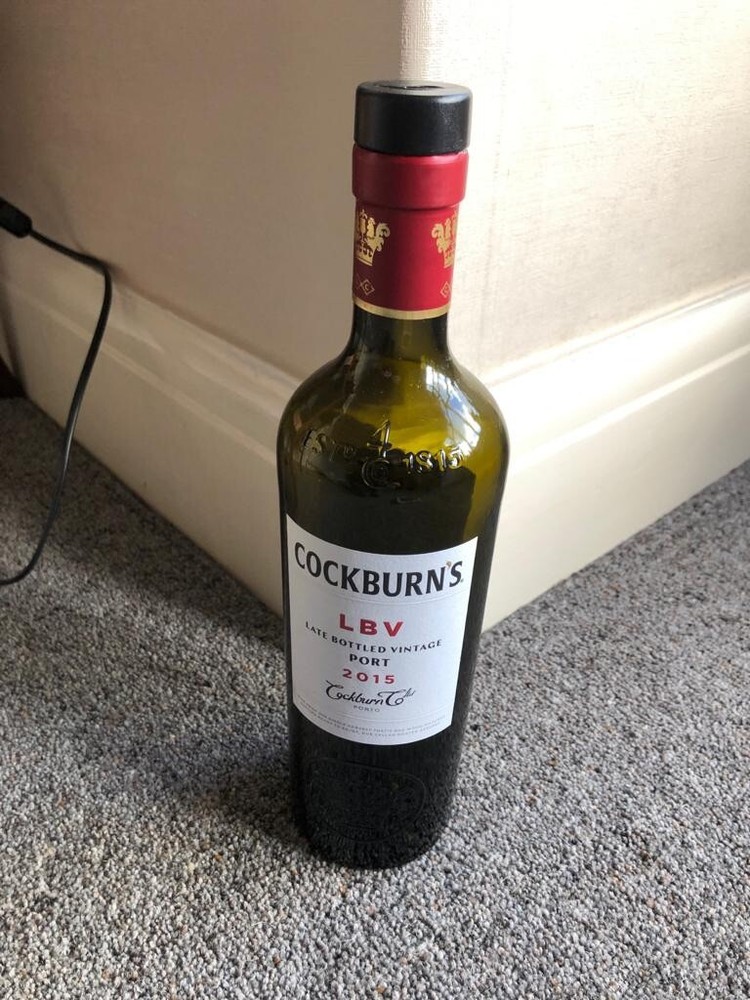 Cockburns LVB 2015 Empty Bottle With Cork Top