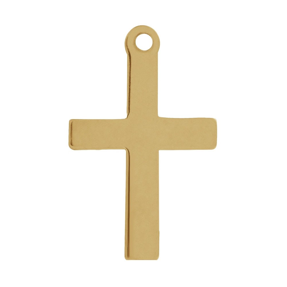 14K Yellow Gold-Filled Cross Dangle