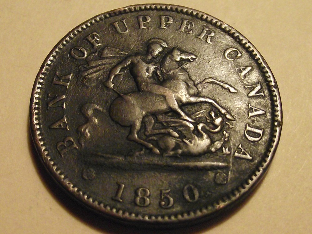 #2757 Canada; 1/2 Penny Token 1850