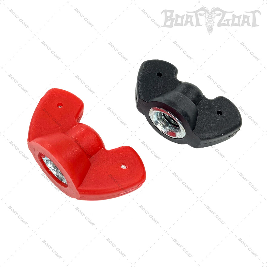 Minn Kota Power Center Wing Nuts - Red & Black - Battery Box - 2993150