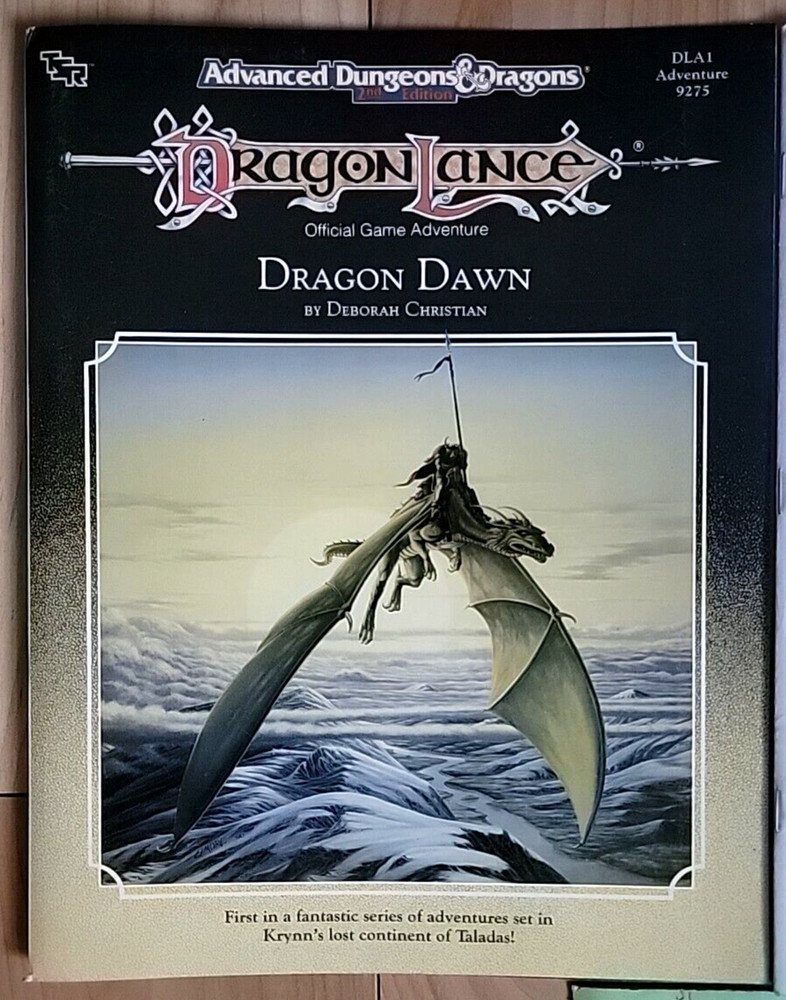 Dragonlance Dragon Dawn Advanced Dungeons & Dragons 2nd Ed. with MAP 1990 #9275