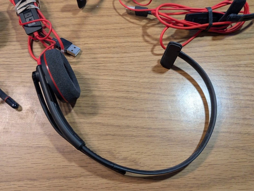 4 PACK! Plantronics Blackwire C3210 Wired Single Ear Headset USB-A Microphone