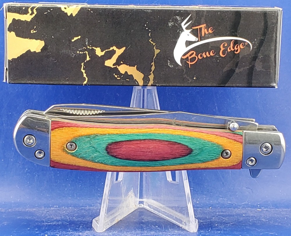 BONE EDGE SPRING ASSISTED TRAPPER  13818