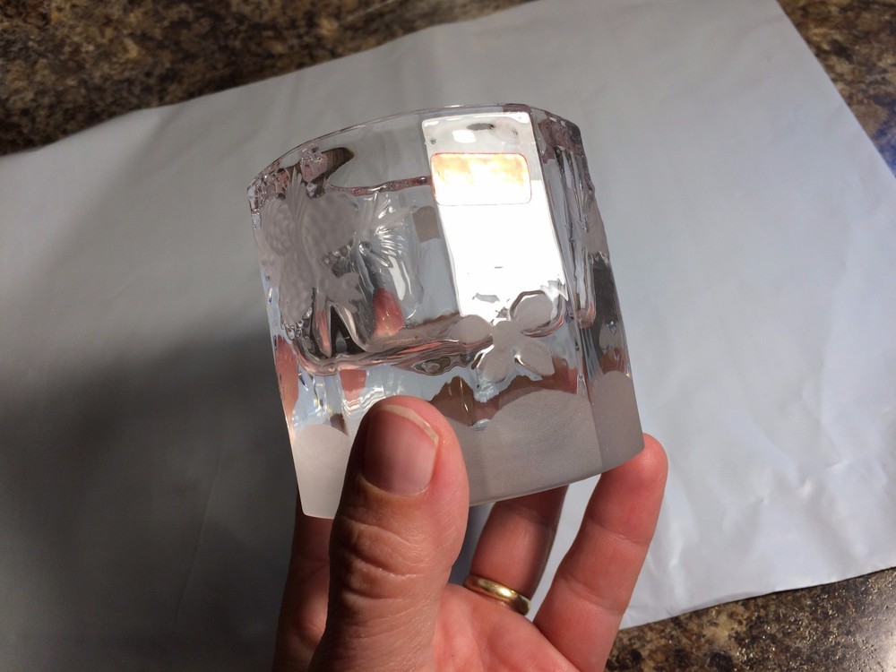 Studio Nova Heavy Crystal Pinecone ~ Fall Candle Holder