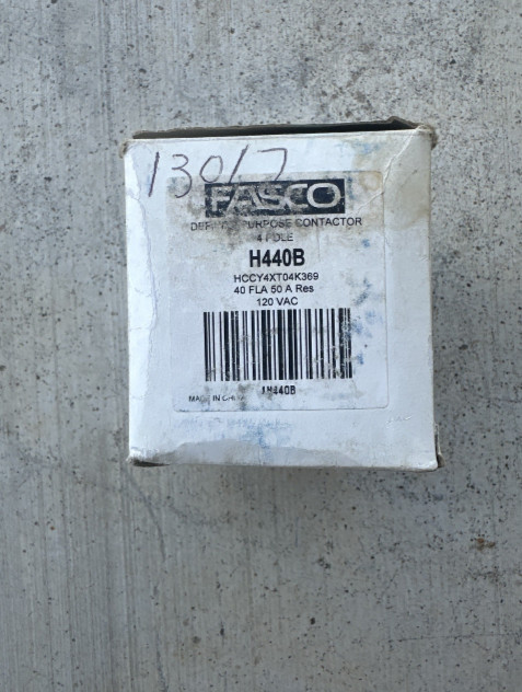 Fasco Definite Purpose Contactor H440B