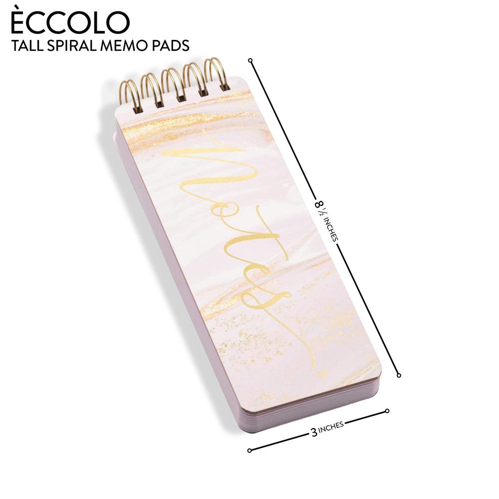 Pink Marble Hardcover Spiral Notebook 300 Pages Compact Note Taking Notepad