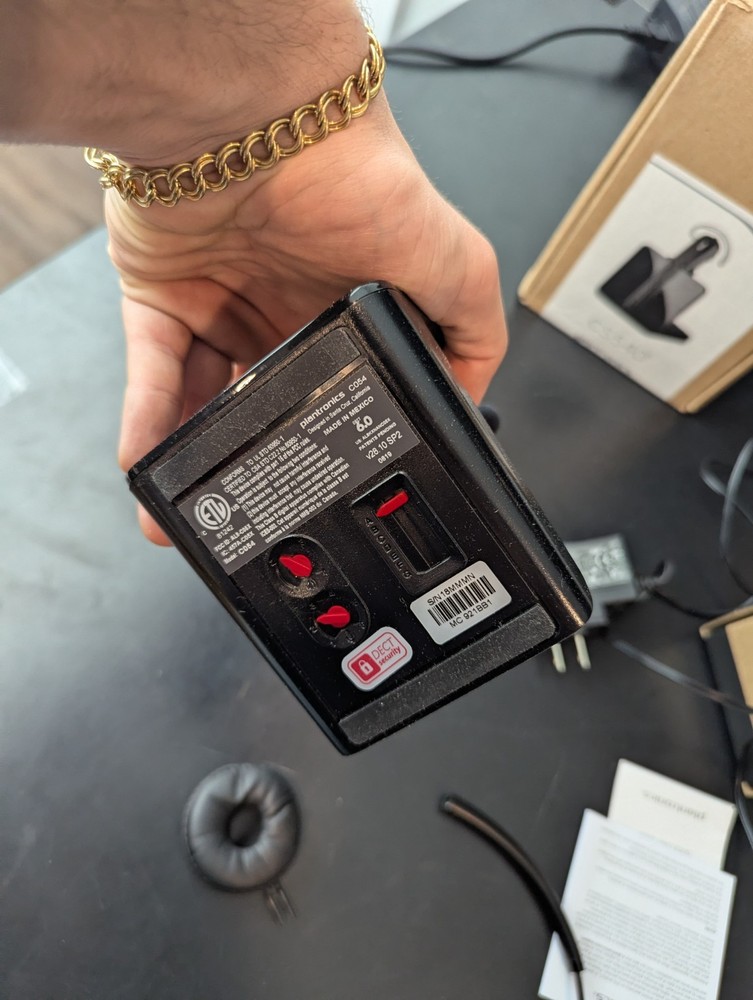 PLANTRONICS Poly CS540 Wireless 6.0 DECT Headset Black - (Tested)