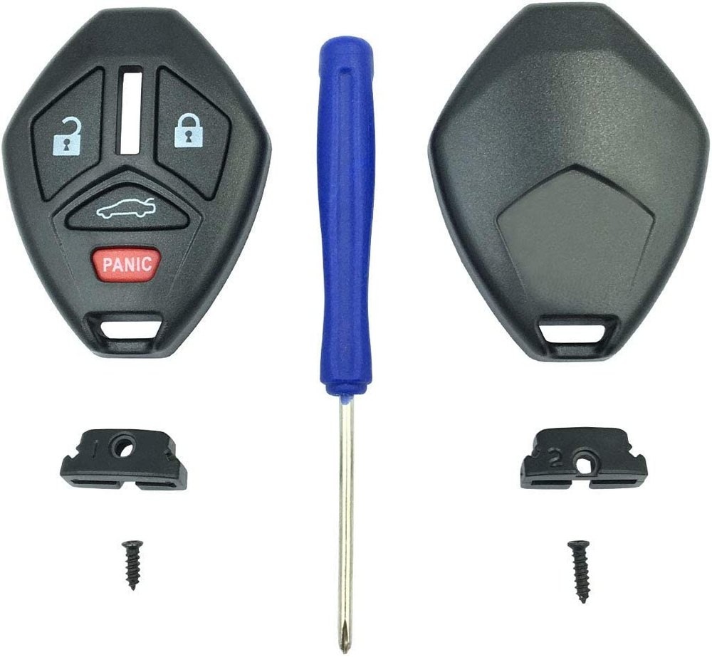 Key Fob Shell Case for Mitsubishi Keyless Entry Remote - No Cutting Required