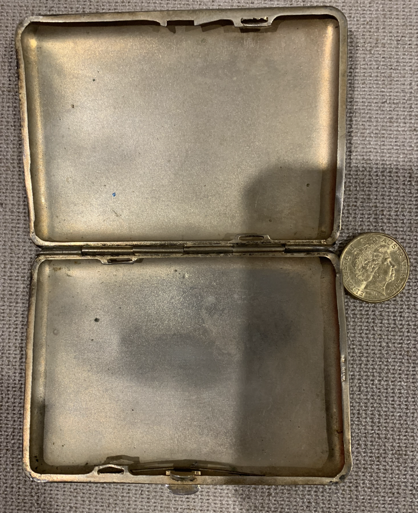 Alpacca Cigarette Case Antique 1914