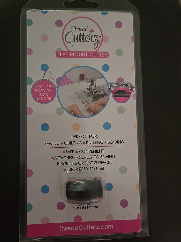 Ceramic Flat Mountable Quick Thread Yarn And Embroidery Floss Cutter Black