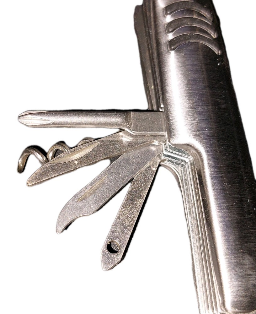 24 Pocket Knives. 10 Function Multi Tool Knife Scissors Wine Can Opener Philips