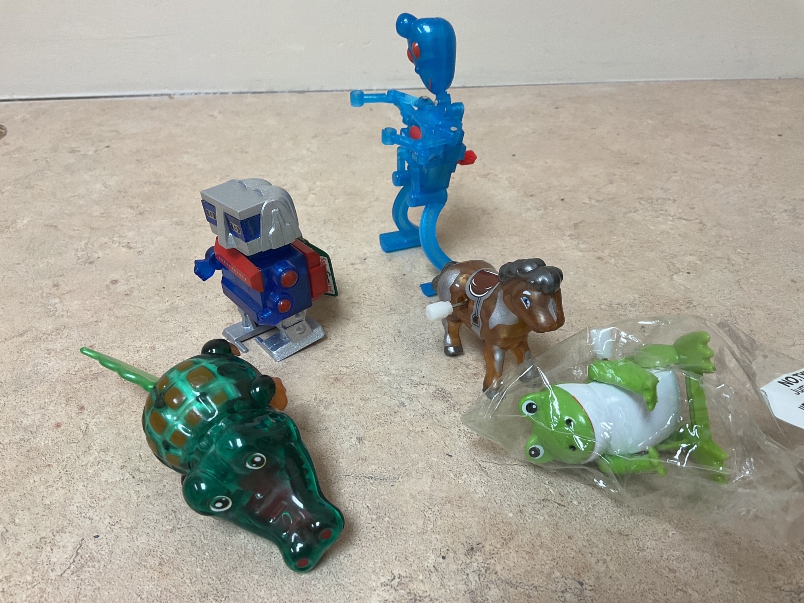 Z Wind Ups Max, horse, robot, alligator, frog crab Windup Toys lot of 6