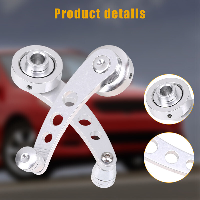 2x Billet Aluminum Window Crank Handle Chrome For Hot Rod Chevy Ford Chrysler US