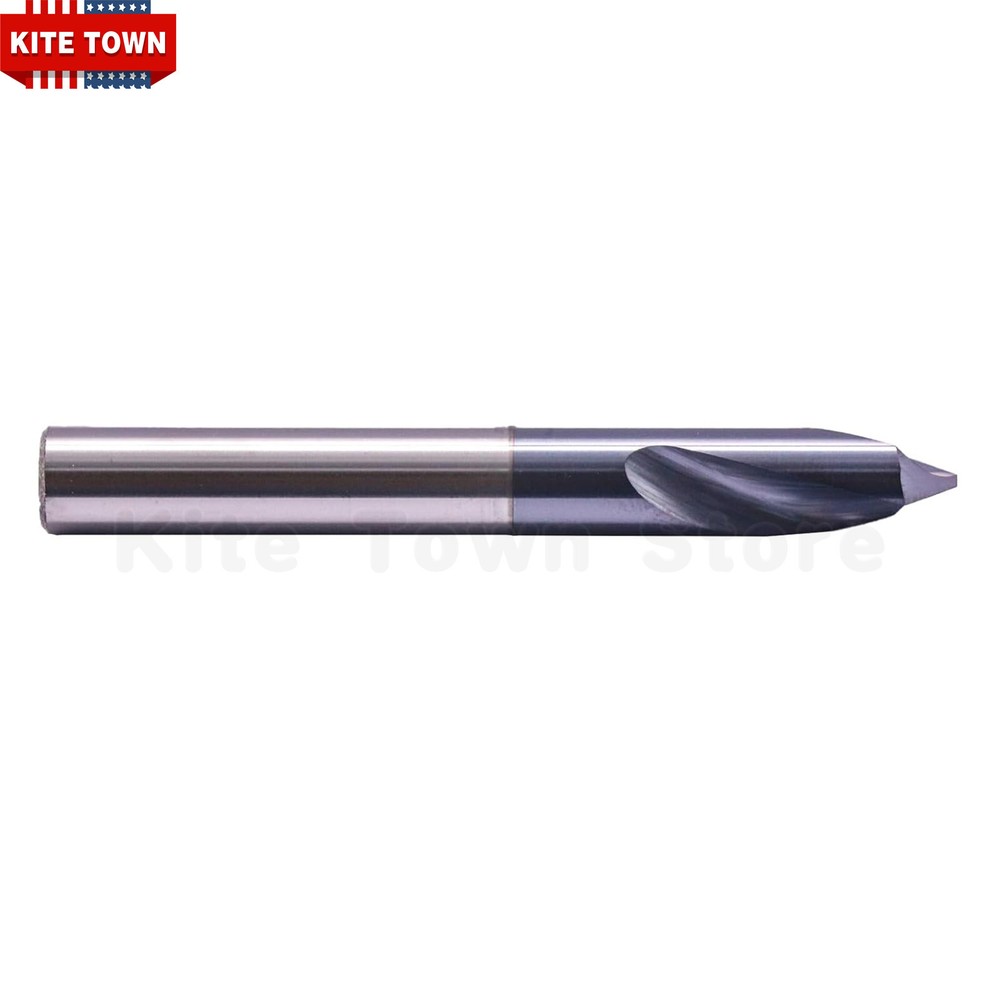 2Pcs 5/16" 2 Flute 90 Degree Solid Carbide Spot Drill - AlTiN Coated