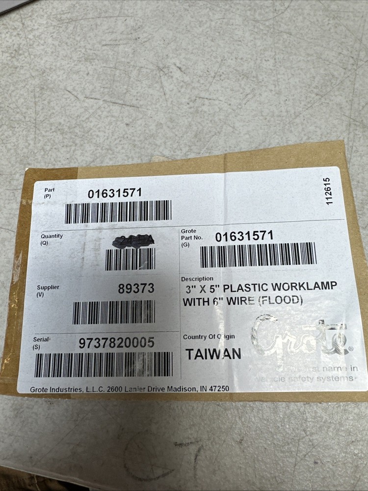 Grote 63531 Rectangular Halogen Fog Lamp