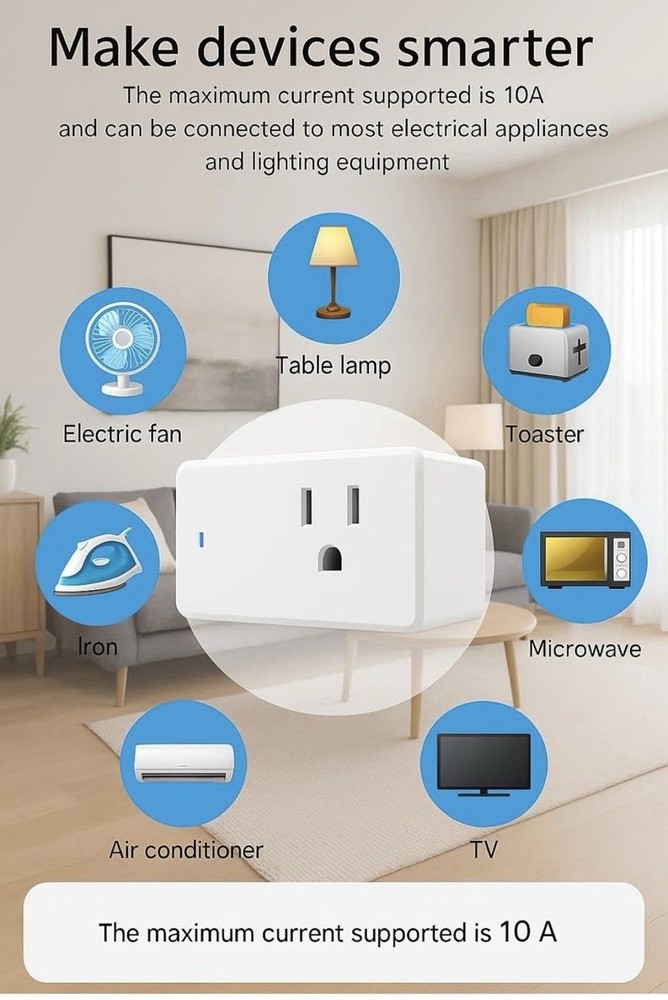 2 Pack Smart Plugs, WiFi Outlets Compatible with Alexa&Google