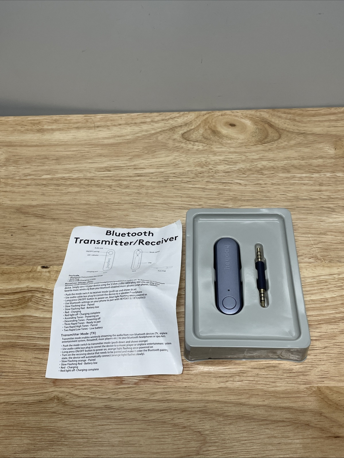 heyday Audio Transmitter & Receiver (Bluetooth 5.0 enabled) - Dusk Blue