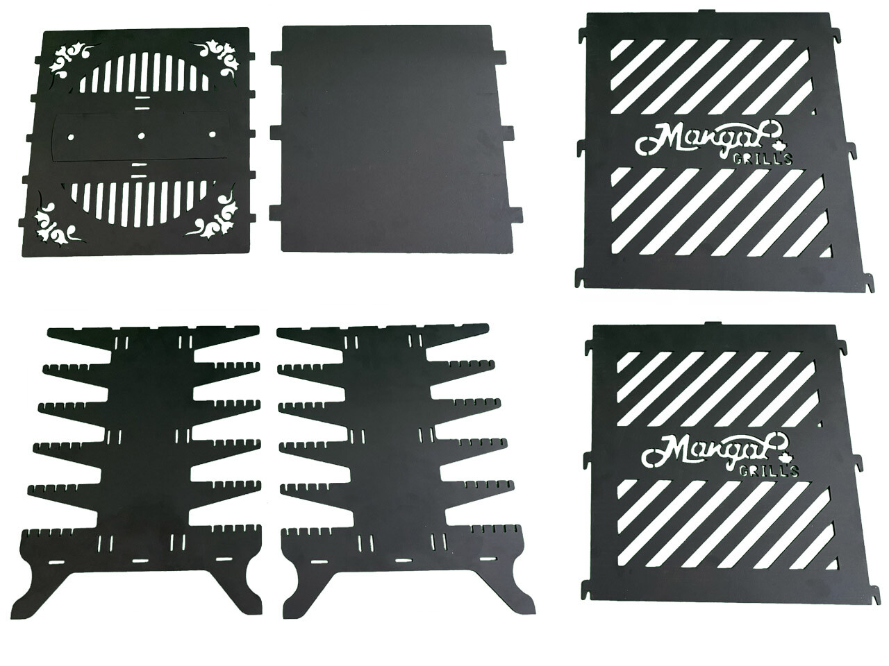 Vertical Charcoal Grill Kebab BBQ Portable Mangal 10 FREE Skewers Heavy Duty 4mm