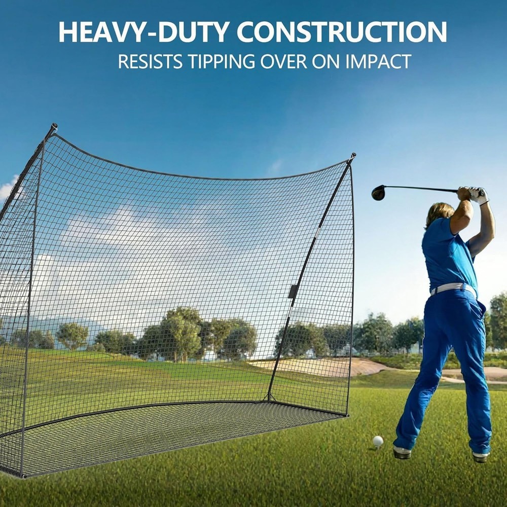 10x7ft Portable Golf Practice Hitting Net Indoor Personal Driving Range Training