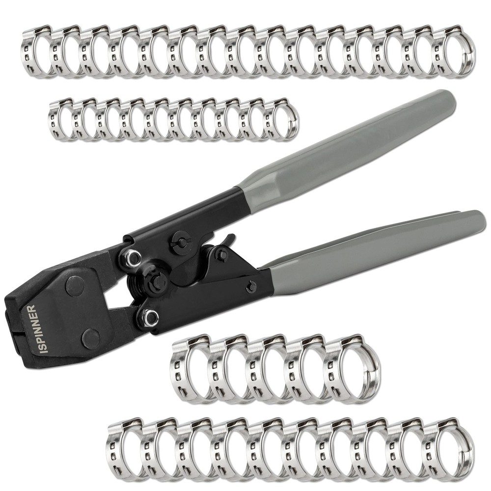 ISPINNER PEX Crimping Tool, Clamp Cinch Crimp Tool Crimper for Stainless Grey
