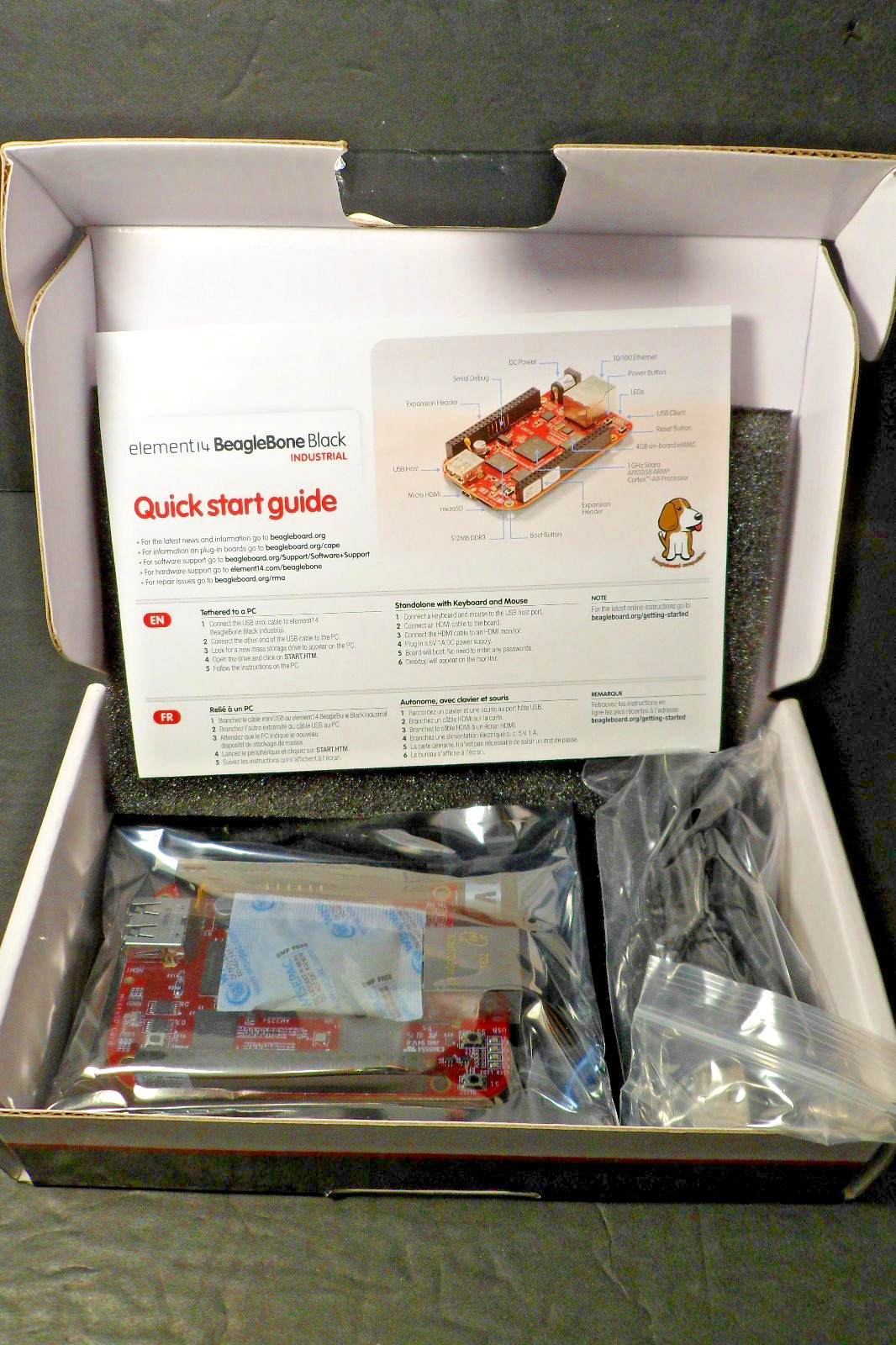 element 14 BeagleBone Black Industrial 1GHz ARM® Cortex-A8 4GB -NEW/SEALED BOARD