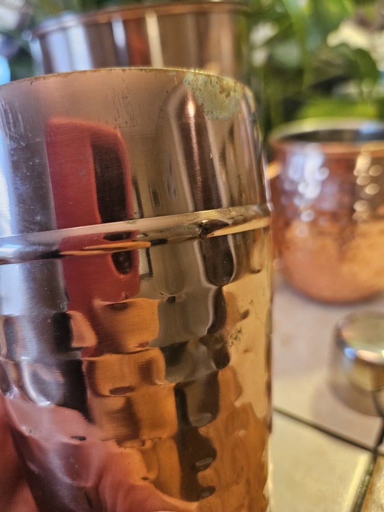 Hammered Copper Bar Tools Drink Mix Set