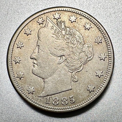 1885  V NICKEL   FINE+ DETAILS   KEY DATE OF THE SET