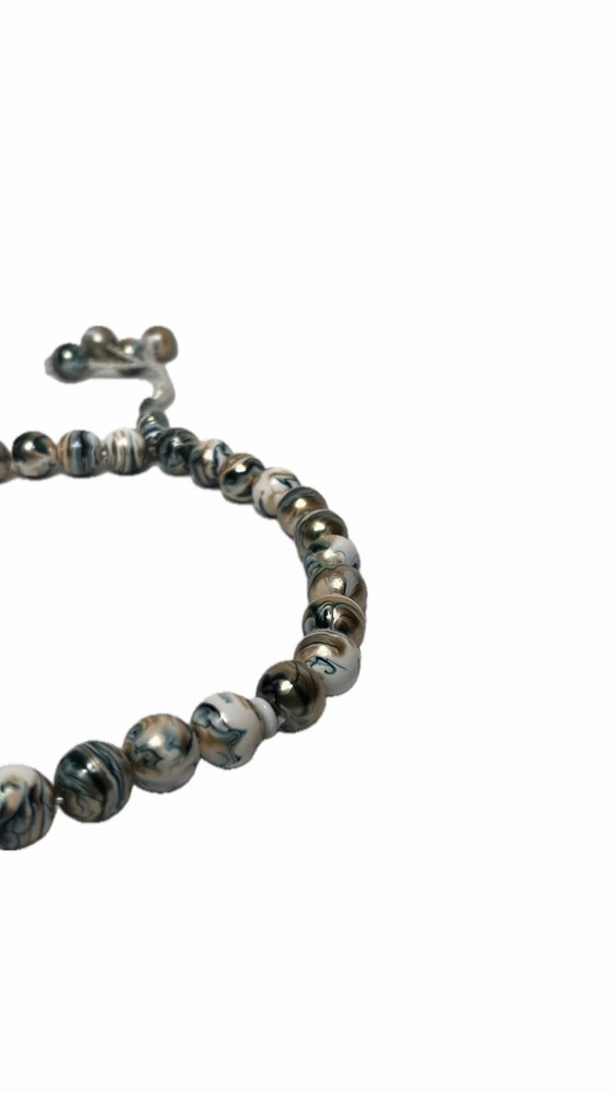 Teal Marble Prayer Beads