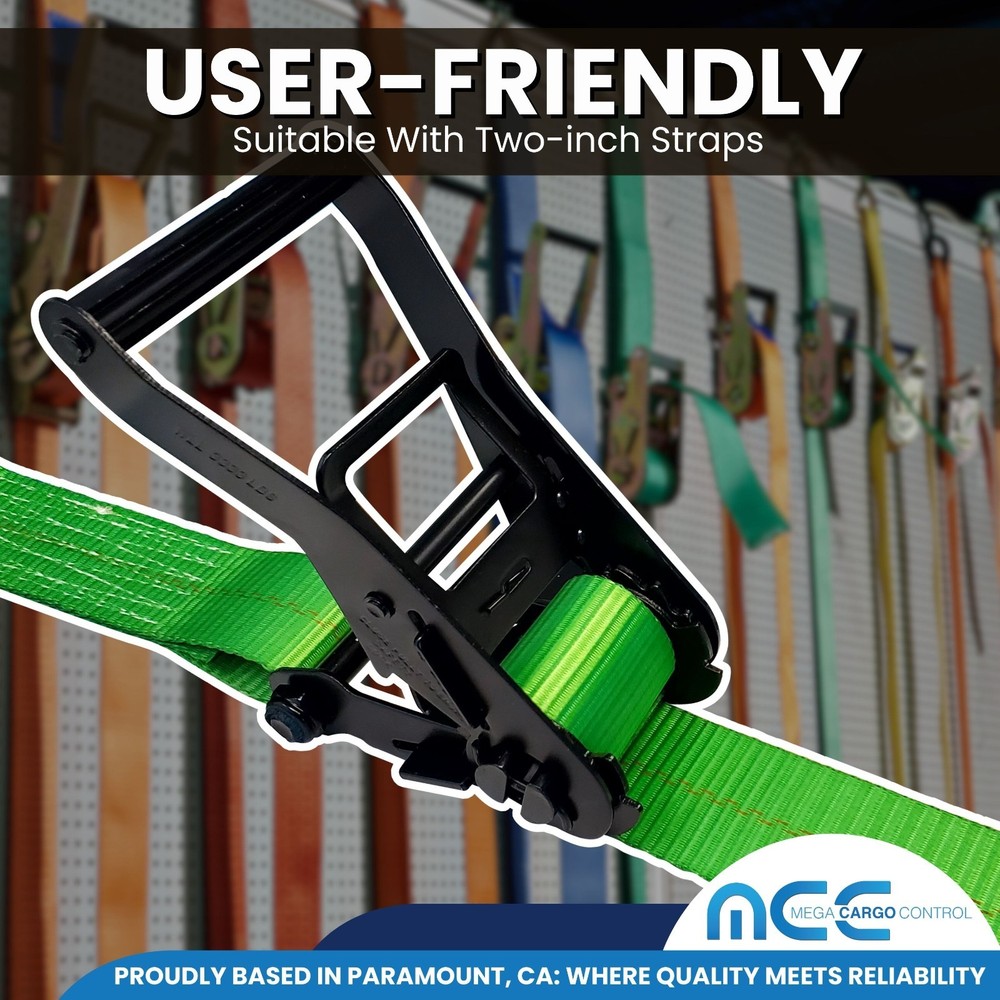 Mega Cargo Control 2" Replacement Standard Ratchets, Black Coated, 4-Pack