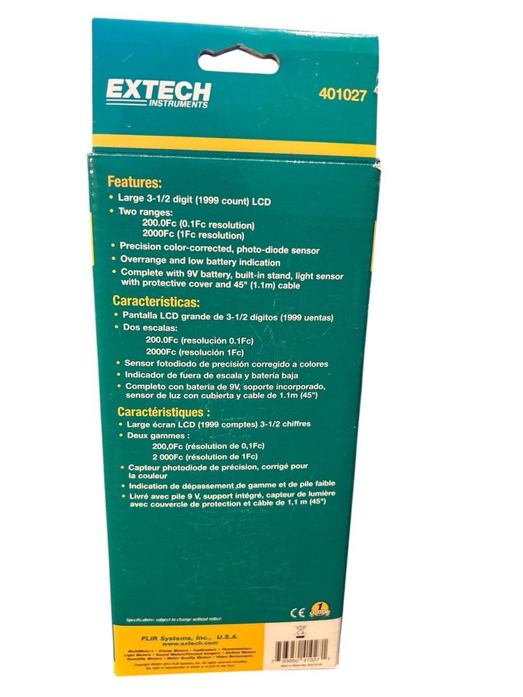 EXTECH Instruments 401027 light meter