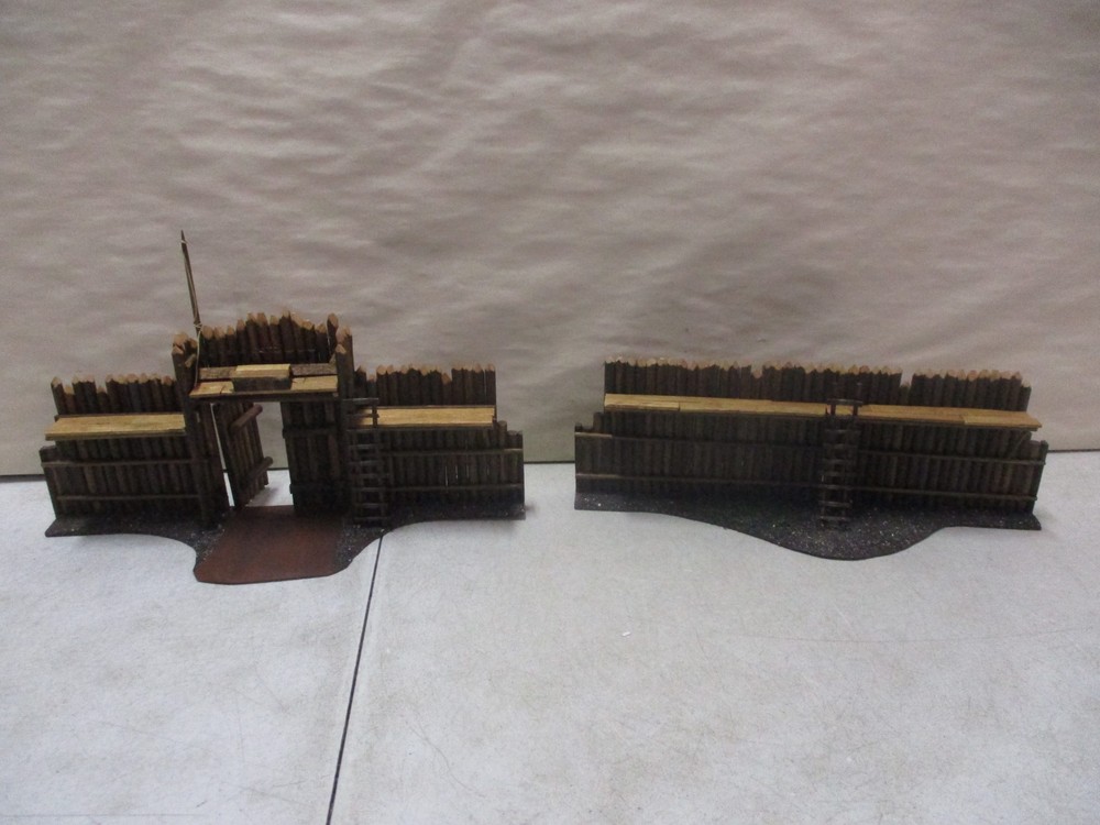 4 Wooden Wall Segments for Wargaming