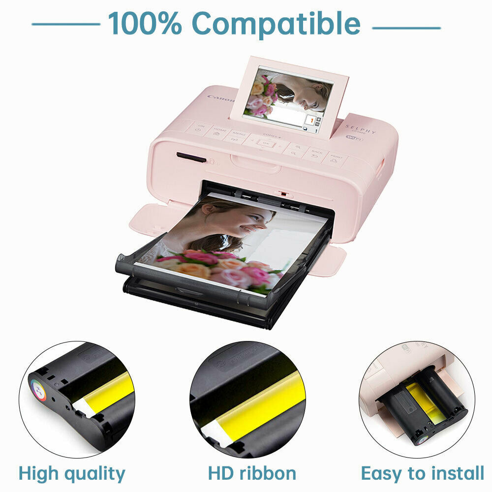 Compatible KP-108IN Color Ink Paper Set 4x6 for Canon Selphy CP1300 1200 910 Lot