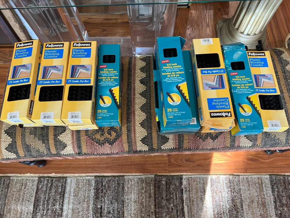 plastic binding combs bulk of 13 (unopened box) and opened box