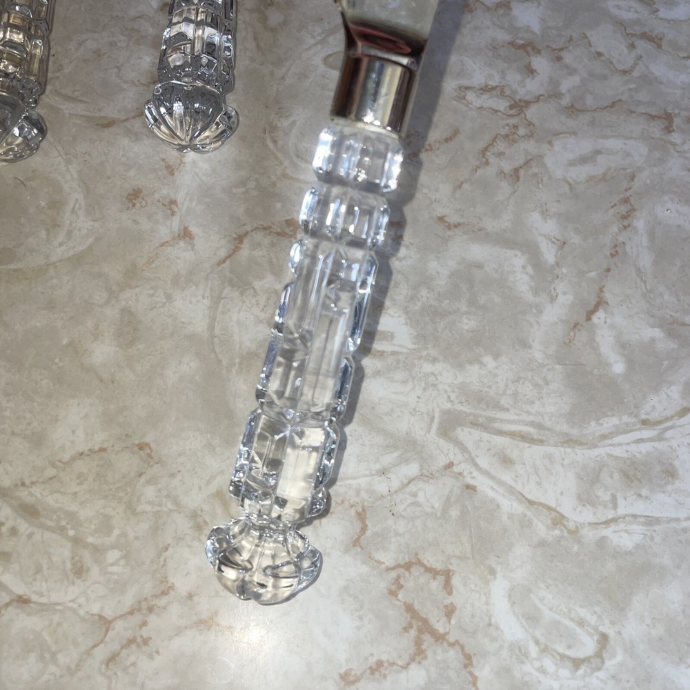 Shannon Cake Knife Crystal Handle Silver Plated