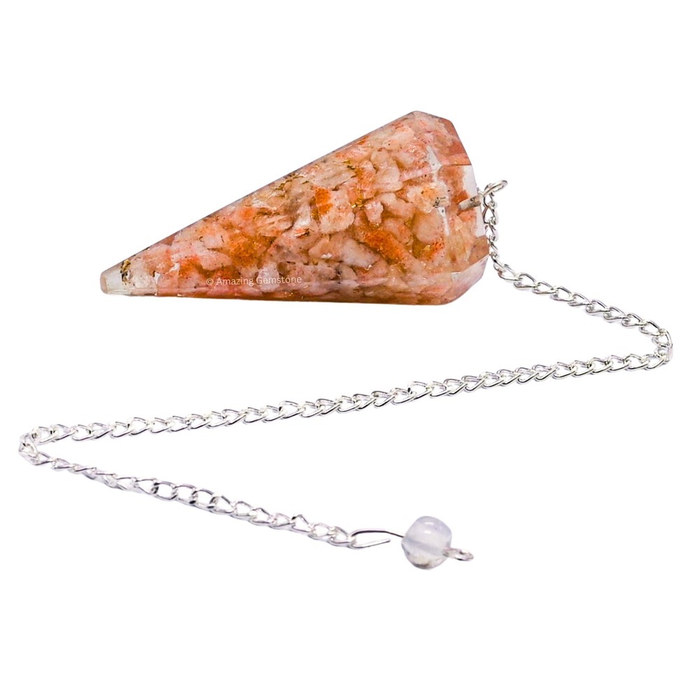 Sunstone Orgone Crystal Pendulums