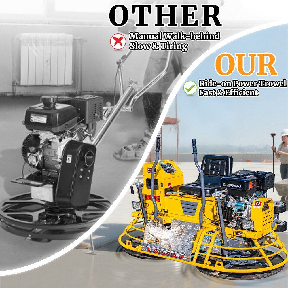 Ride-on Trowel Machine Concrete Road Surface Finisher, New