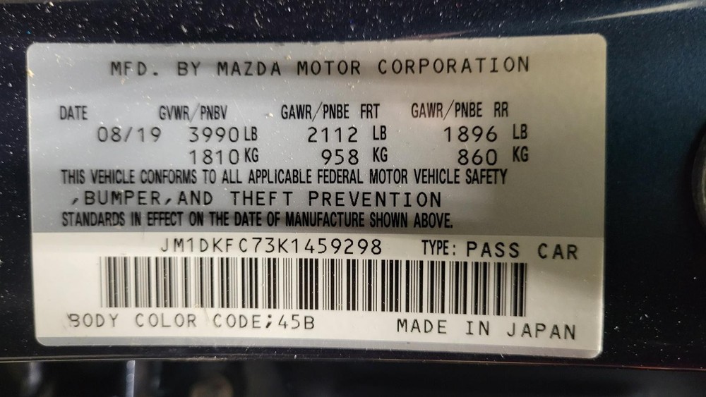 Used Transfer Case Assembly fits: 2019 Mazda CX-3 Grade A