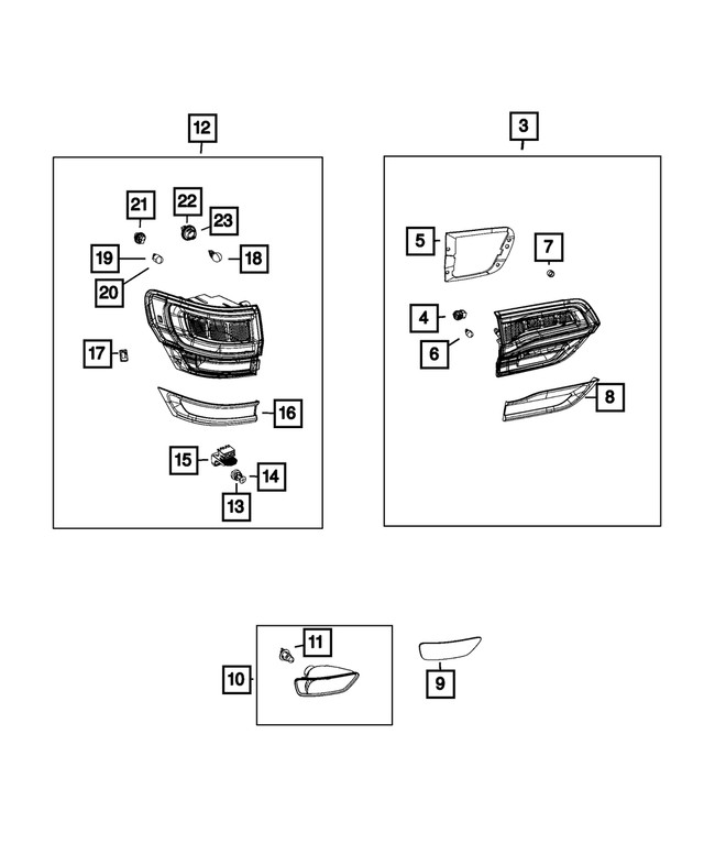 Genuine Mopar Tail Lamp Bracket 68219829aa
